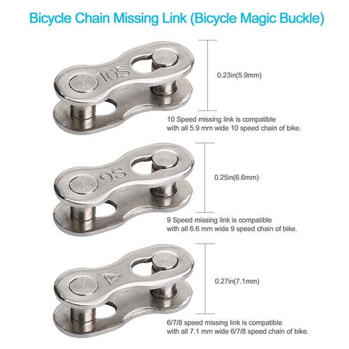 A AKRAF Bicycle Chain Repair Tool Kit with Bike Link Plier, Chain Breaker Splitter Tool, Chain Wear Indicator Checker, 3 Pairs Bicycle Missing Links, Chain Master Link Remover and Connector