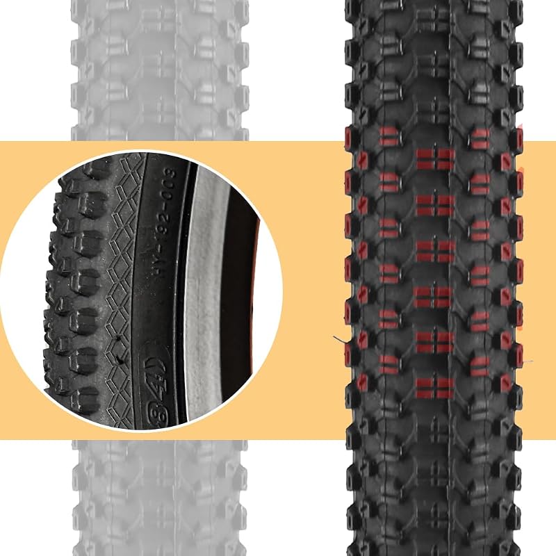 SIMEIQI 27.5 x 1.95 Inch Folding Bicycle Tires – 3mm Puncture-Protection, Two Pack