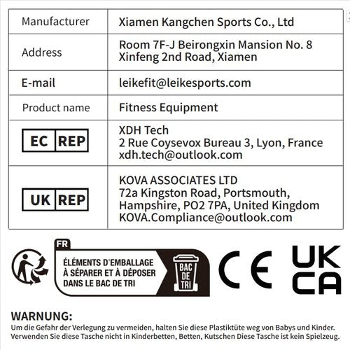 leikefitness Deluxe Multi-Function Deep Sissy Squat Bench Home Gym Workout Station Leg Exercise Machine (Black-8300)