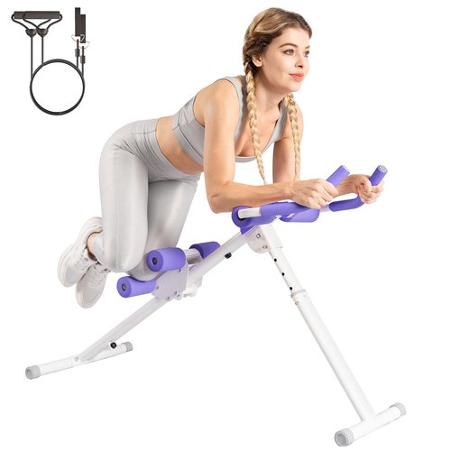 Home Gym Systems Ab Machine,Ab Workout Equipment,Ab Trainer Machine for Abs Workout at Home Gym, Foldable, Knee Protection, Abdominal Trainer for Stomach Workout,Touch Displays(Purple)