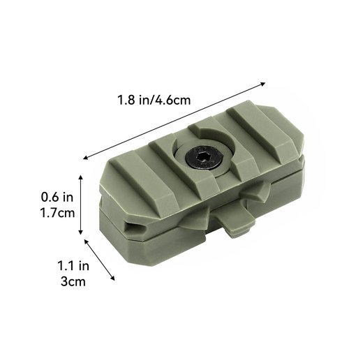Qavctw 2 Pack Fast Helmet Side Rails Adapter Mount Kit 360 Degrees Rotation Headset Rail Accessories for 19mm Tactical Helmets
