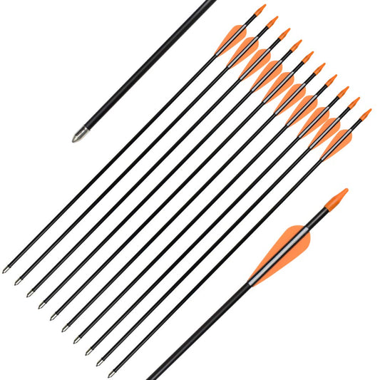 Fiberglass Practice Arrows Archery 30 Inch Target Shooting Safetyglass Recurve Bows Suitable for Youth Woman Beginner 6PCS