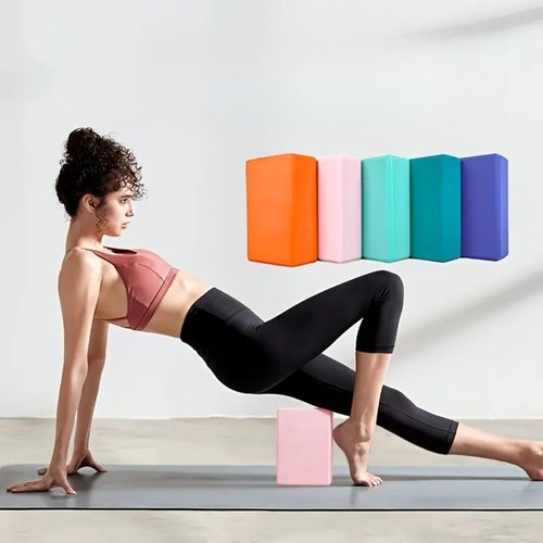 Non-Slip High-Density Yoga Foam Block – Balance & Support for Yoga, Pilates & Meditation - ORANGE