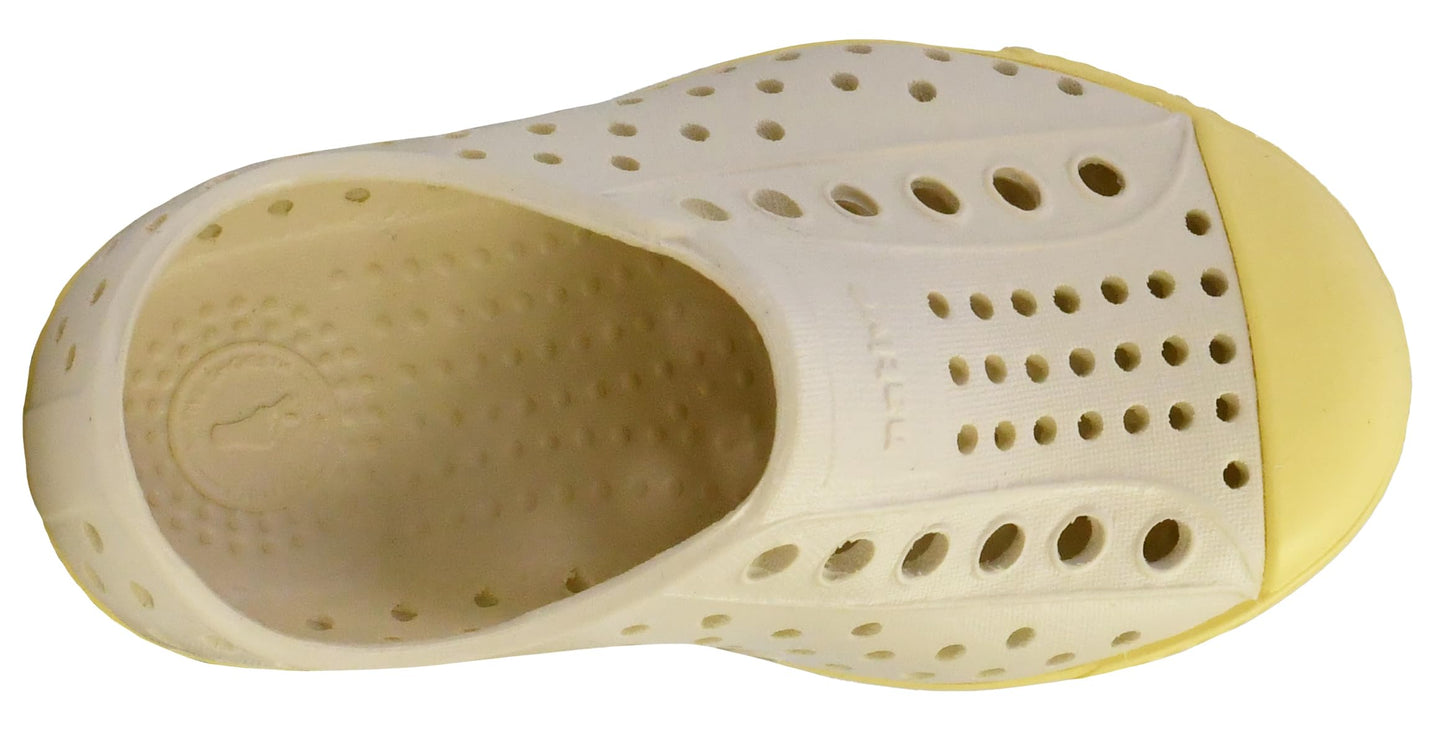 Native Shoes Unisex-Kids Jefferson Sneakers, Bone White/Gone Bananas Yellow, 2 Little Kid