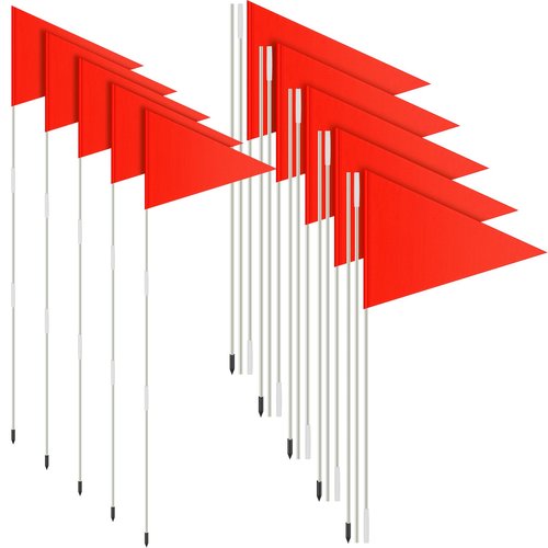 Fanfanwin 10 Pcs Soccer Corner Flags 70 Inch Portable Training Agility Poles Fiberglass Flag Pole for Outdoor Grass Fields Soccer Training
