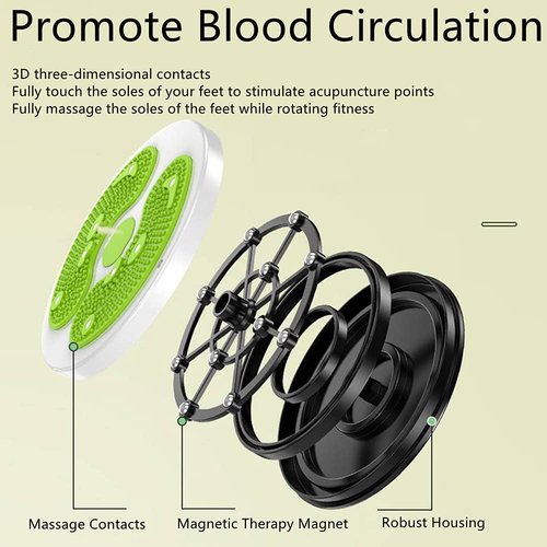 Ab Twister Board for Exercise Waist Twisting Disc with 8 Magnets Fitness Twister with Handles Trims Waist Arms Hips and Thighs
