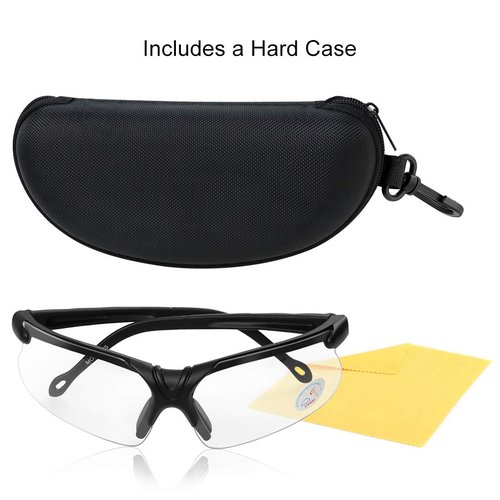 xaegistac Shooting Glasses with Case Anti Fog Hunting Safety Glasses for Men Women (Clear)