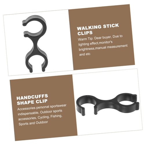 VANZACK 8pcs Storage Clasps Cable Clip Cable Clamps Cable Grip Durable Clips Bar Clamps Stick Folding Walking Hose Clamp Walking Cane Tarp Clips Shape Clip Rotatable Clasps Black