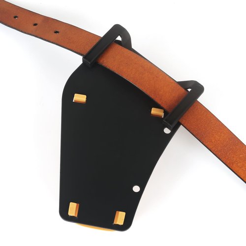 Slide-in Fishing Rod Hip Holster: Hands-Free Rod Holder Pole Gear with Stash Pocket for Fly & Bank Fishing (Black)