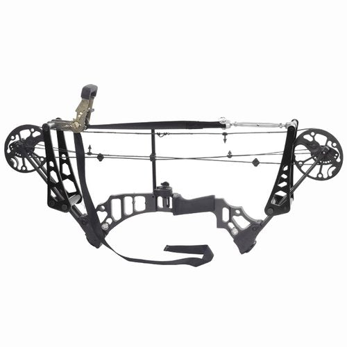 Handheld Bow Press, Archery Compound Bow Press, Aluminum Alloy Bow Press for Compound Bow and Crossbow, Universal Ratchet Type Fine Tuning Tool, 51.2” Strap