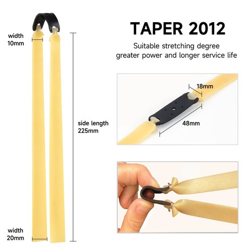 JTXCDFHMJ 10 Strips of 1.5mm Flat Rubber Slingshot Rubber Bands, Suitable for All Kinds of Hunting Slingshots, Can Be Installed with Flat Elastic Bands and Outdoor Slingshots As Elastic Bands