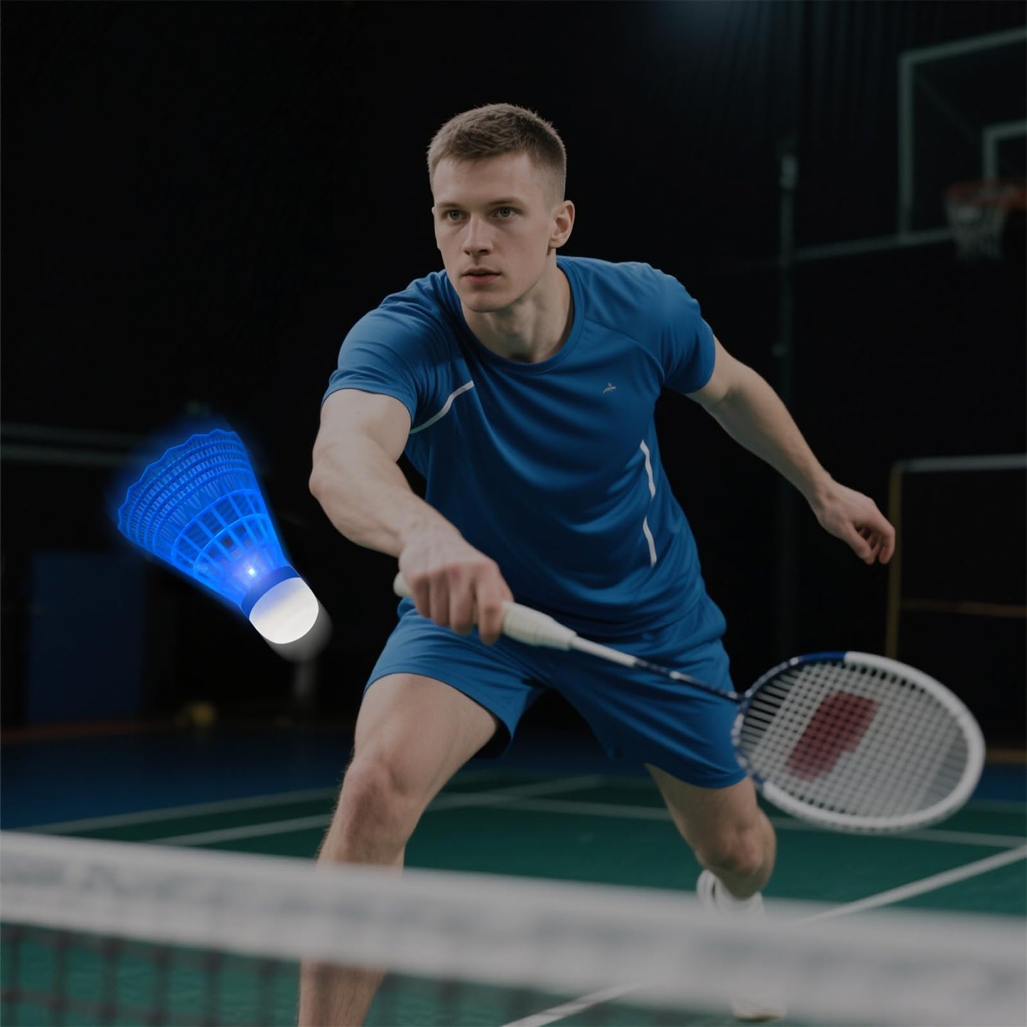 Hysagtek Badminton Birdies, 12 Pack Birdies Glow in The Dark Shuttlecocks Badminton Sets for Backyards Outdoor Indoor Sports Activities Training Practice Gym Fitness Game
