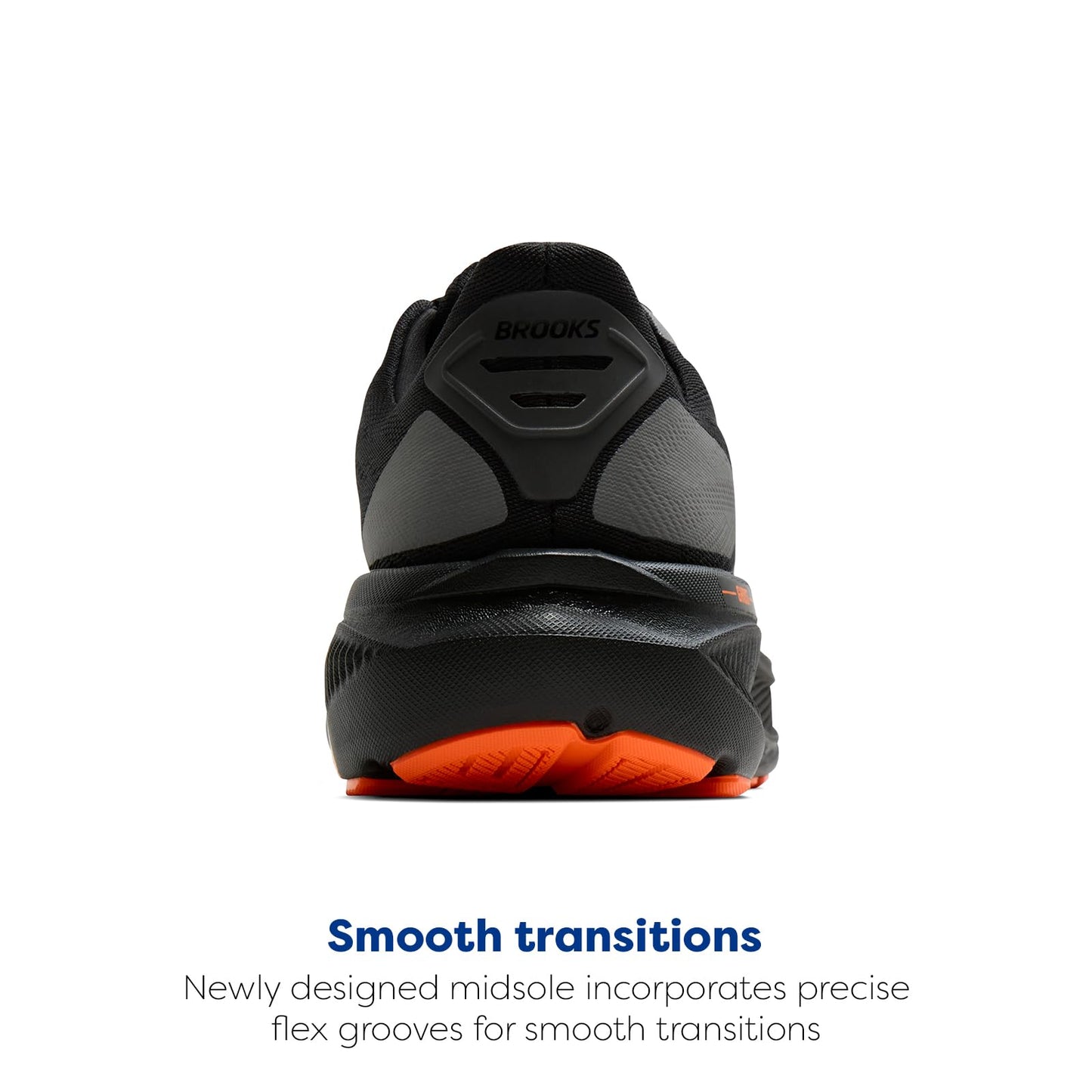 Brooks Women’s Ghost 17 Neutral Running Shoe - Black/Orange - 11 Medium