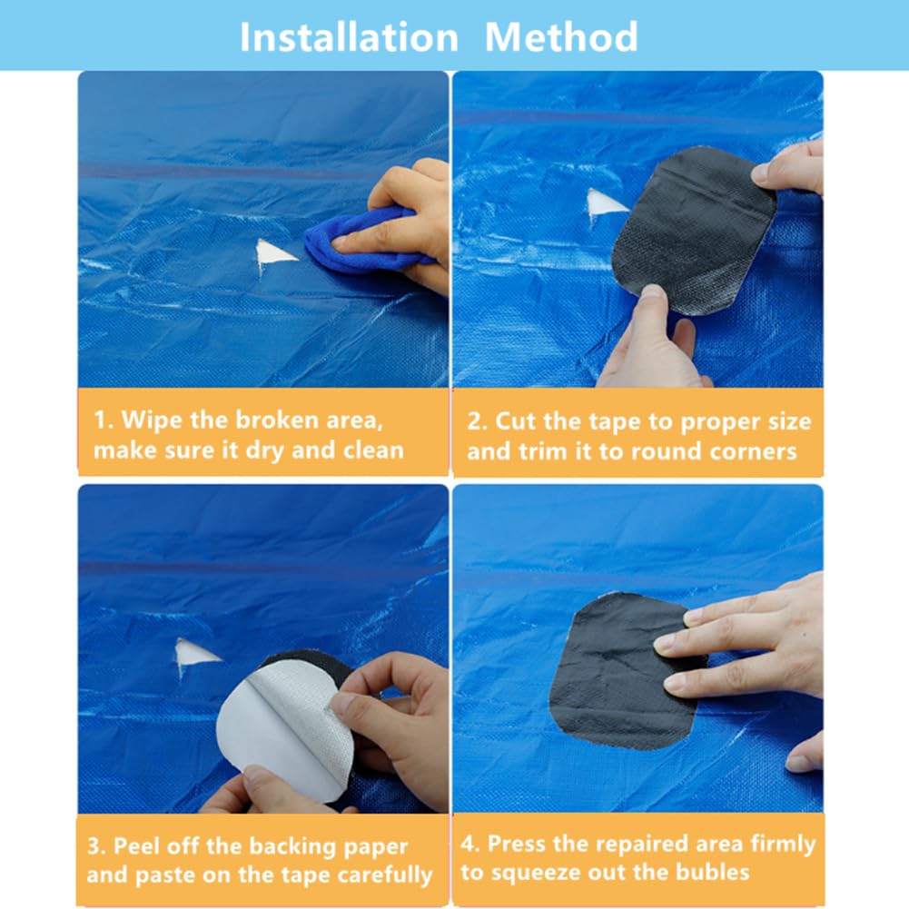RV Awning Repair Tape Heavy Duty Waterproof Tent Repair Tape for Tarp, Parasol, Canopy, Car and Boat Covers, Underbelly Repair Patch Kit Outdoor UV proof Fabric Repair Patch Kit White (3 in x24.6ft)