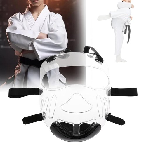 Martial Arts Face Shield Guard, Detachable Protective Helmet Cover for Taekwondo, Karate, Sanda