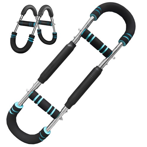 Twister Arm Trainer, 40-100lb Adjustable Chest Workout Equipment, Portable Power Twister Bar, 2025 New Adjustable Twister Arm Chest Exerciser，Detachable Design Fitness Anywhere (Blue)