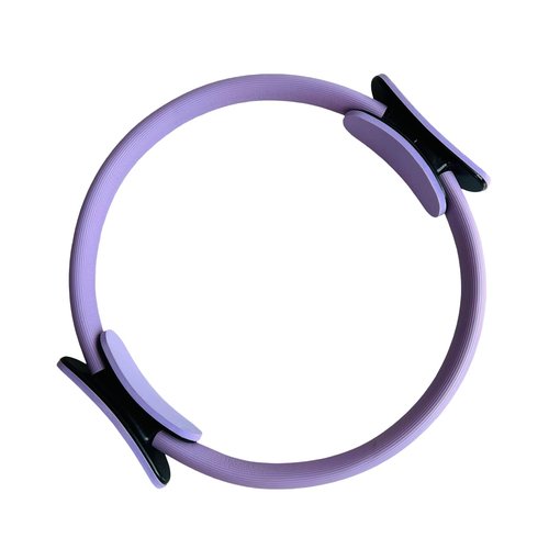 Pilates Ring, Ring Fitness Circle, 15" Yoga Rings with Padded Handles for Toning Arms, Thighs/Legs & Core, Pilate Ring Fitness Equipment for Home or Studio (Purple)