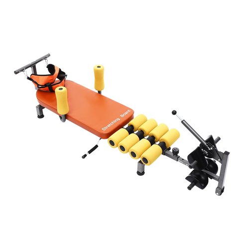 HIFMGHE Inline Back Stretch Bench with Cervical Traction, Adjustable Back & Neck Decompression Tool, Back Stretcher Machine with 286.6lbs Capacity for Lower Back Pain Relief