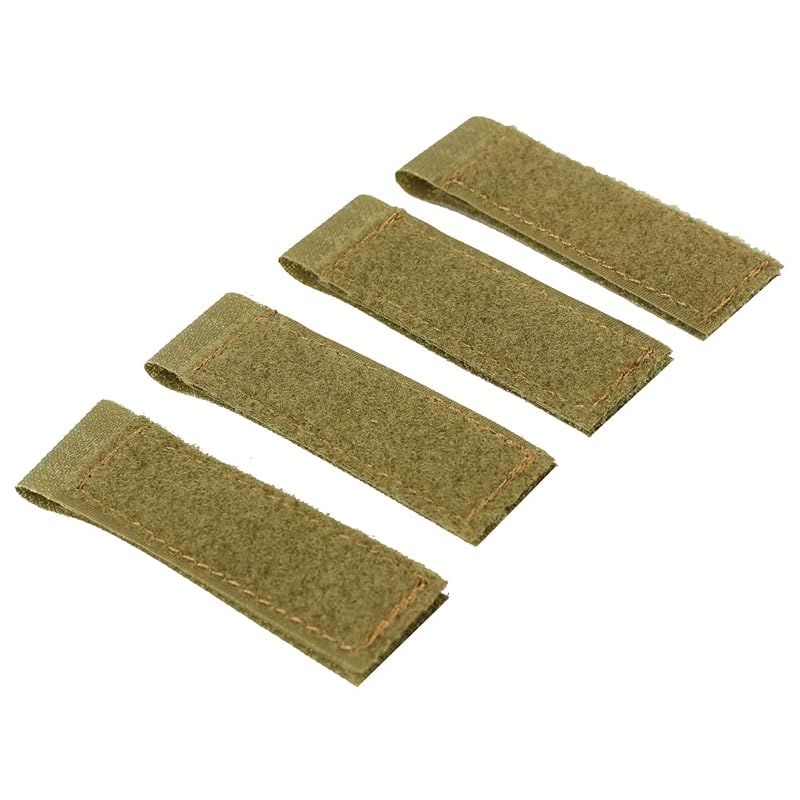 Molle Strips for Attaching Tactical ID Patches - 3-Inch High, 4-Count Tan