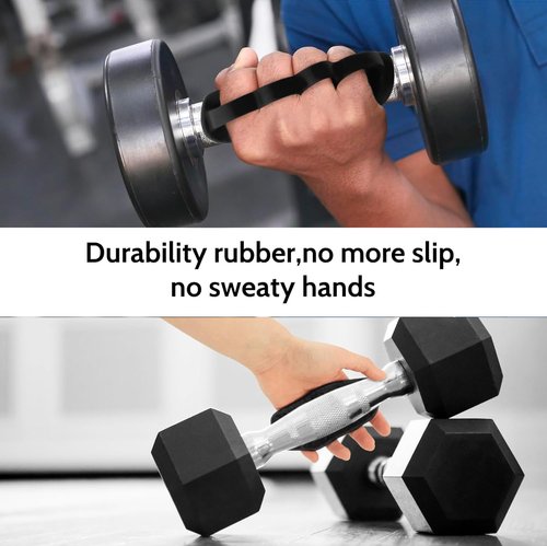 Fangool Gym Grips,Weight Lifting Grips for Men Women,New Rubber Gym Grips Palm Protection Gloves for Weight Lifting, Dumbbell, Bar Pad Pull Up Grippers, Anti-Slip Workout Grips