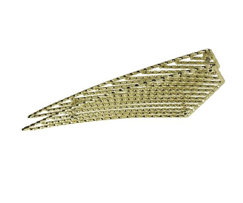 Square Twisted Frame Insert for 20" Lowrider Bike Frames, Gold