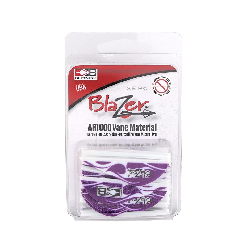 Bohning Blazer Vane 2" Purple Flame - Vane for Archery