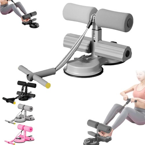 Ab Training Auxiliary Device,Portable Adjustable Sit up Core Exercise Equipment,Multi-Functional Adjustable Ab Trainer with Suction Cup,Three Levels of Height,Abdominal Muscles Full Body Training B