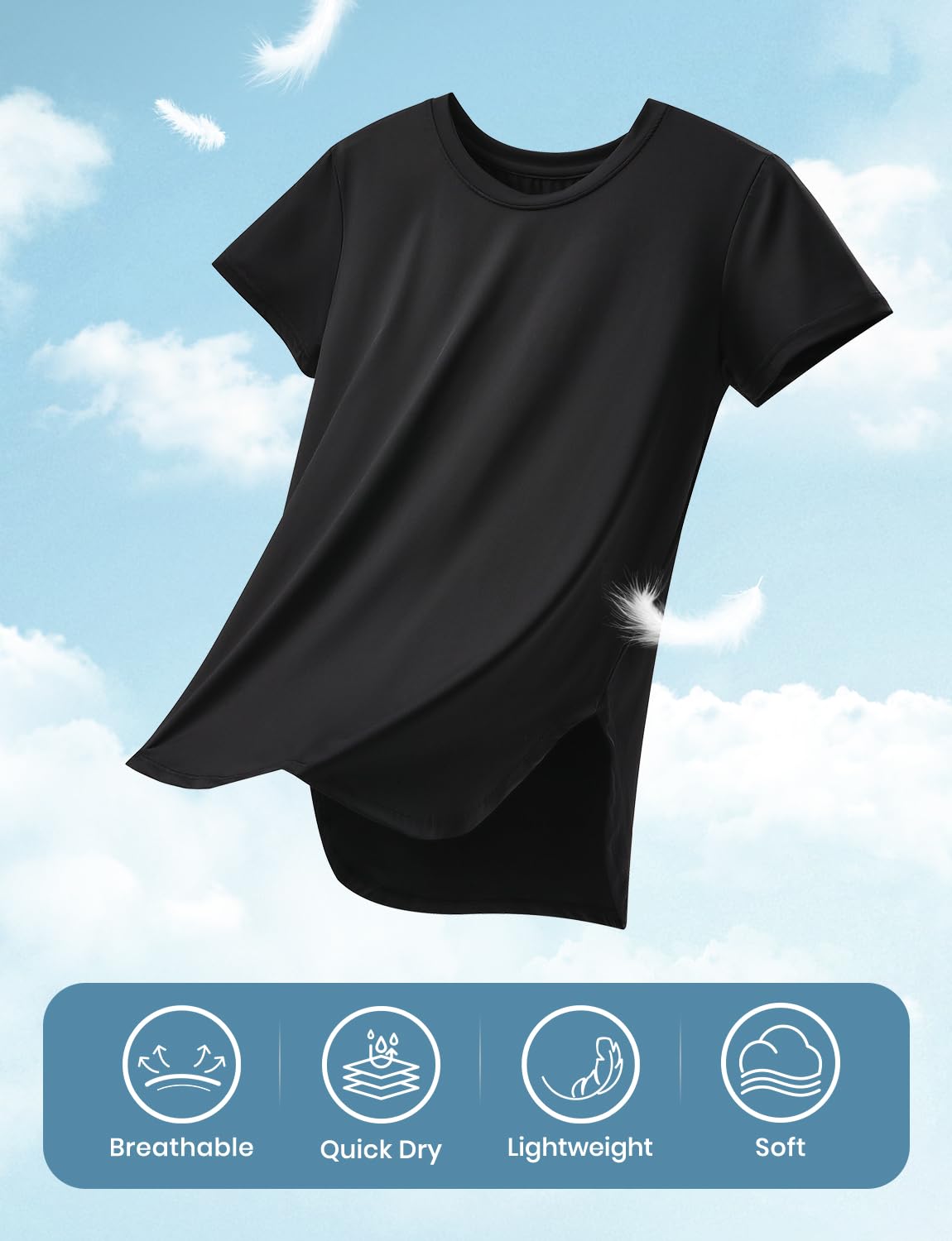 Cosy Pyro Workout Tops for Women Short Sleeve Black/Gray/White/Army XL