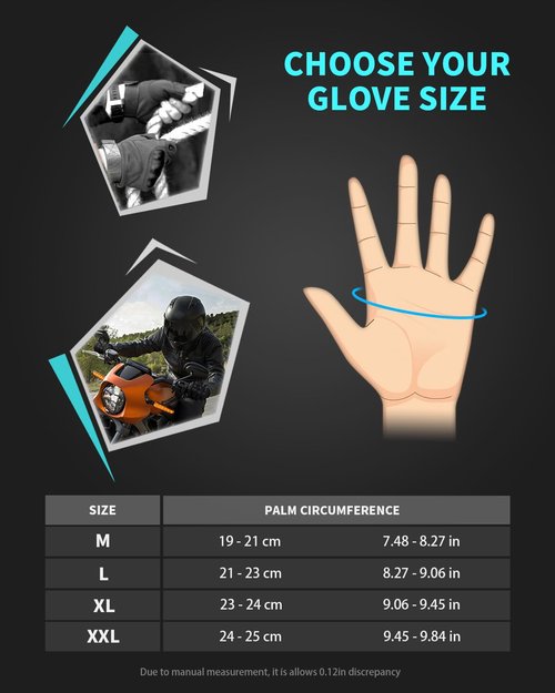 Liovoras Tactical Gloves for Men, Shooting & Motorcycle Gloves with Hard Shell Knuckle Protection & Leather Palm for Airsoft Motorcycle Cycling Paintball Sports Climbing Training Hunting