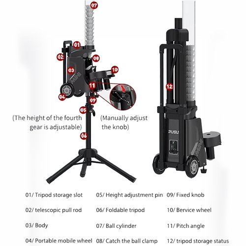 PB-MINI Portable Badminton Launcher. Badminton Practice Machine. Smart Shuttlecock Feeder. Adjustable Badminton Serving Machine. Perfect for Beginners and Pros alike