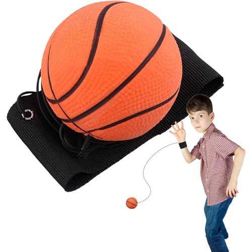 TypoGrove Reaction Training Ball with Adjustable Wrist Strap - High-Elasticity Rubber Basketball Trainer for Agility Drills and Reflex Exercises, Elastic String Sports Equipment for Athletes