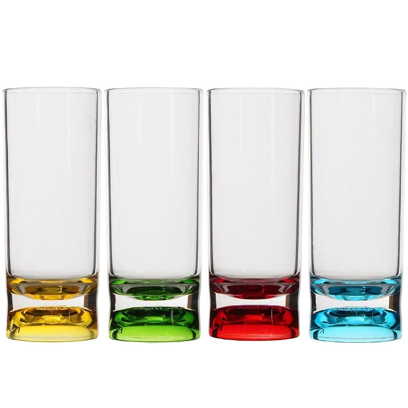 Multicolor Unbreakable 2oz Shot Glass Set of 4 - Heavy Base, BPA-Free Plastic