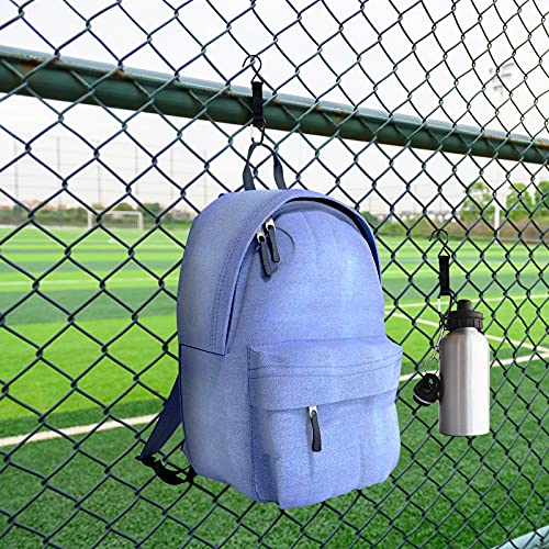 8 Pieces Nylon Fence Hooks for Outdoor Sports and Home Organization - Black