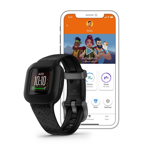 Garmin vívofit® jr. 3 Kids Fitness Tracker, Black Cosmic, Up to 1 Year Battery Life, Swim-Friendly, Activity Unlocks Adventure