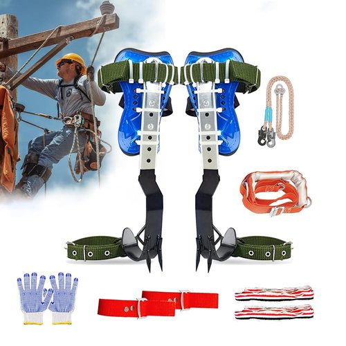 MYCGJH Tree Climbing Spikes Set, Adjustable Tree Climbing Gear Tree Climbing Tool with Non-Slip Pedal for Picking Fruit, Indoor and Outdoor Sports