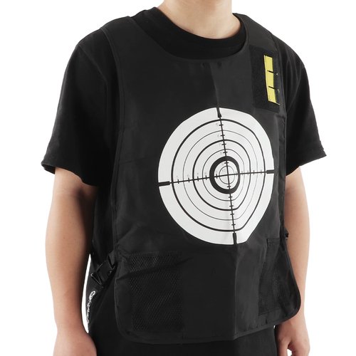 Water Activated Target Vest, Double Sided Quick Drying Water Activated Target Vest Cloth Scoring Game Water Fight Vest for Adult Kids Average Size