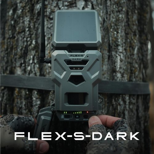 SPYPOINT Flex-S-Dark Solar Cellular Trail Camera ??Built-in Solar Panel, 40MP Photos, 1080p Videos + Sound, No-Glow Game Camera, Night Vision, Motion Activated Trail Cam