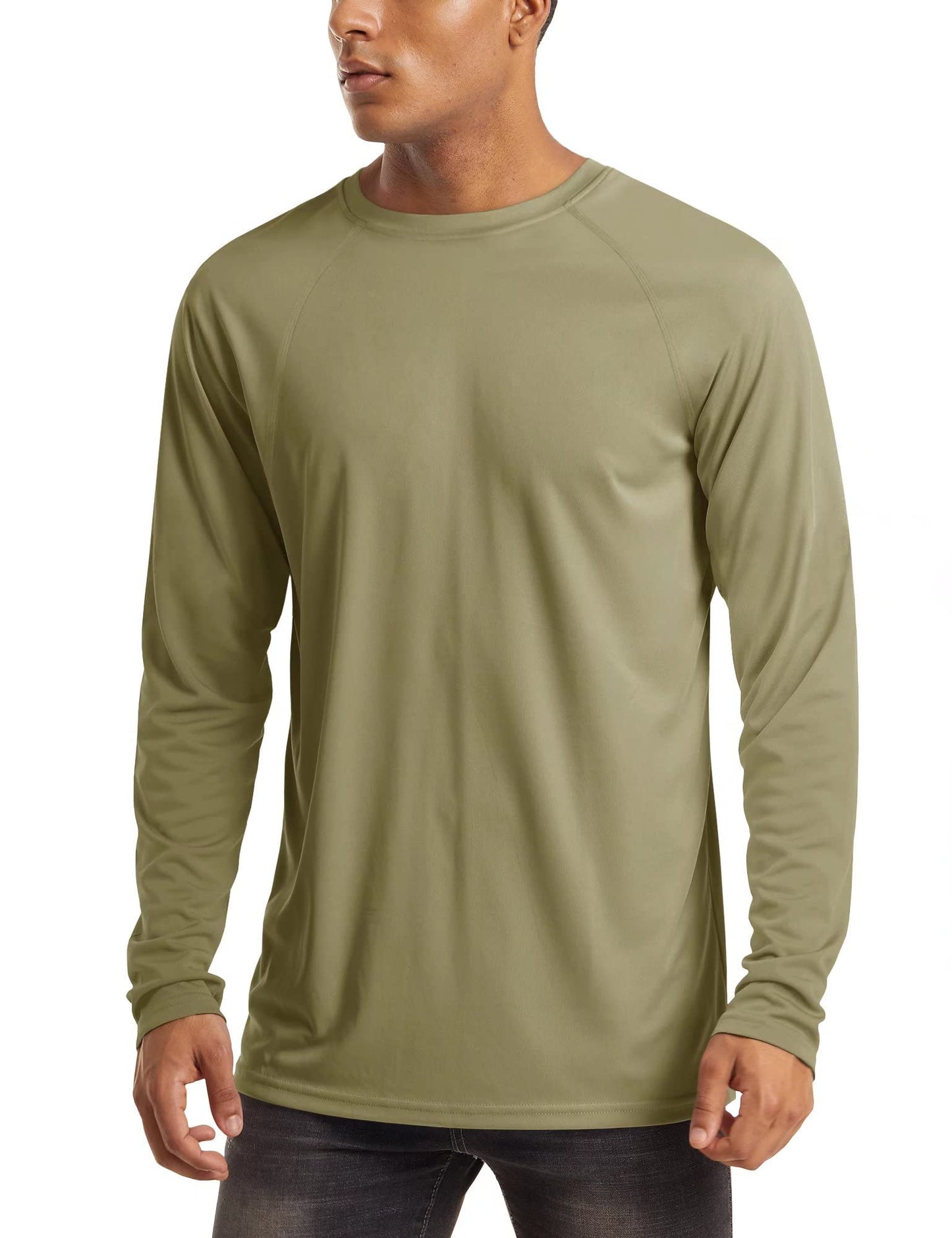 MAGCOMSEN Rashguard Shirts for Men Long Sleeve Workout Shirts Gym Shirts Performance T Shirt Quick Dry Shirt Outdoor Sun Protection Shirts