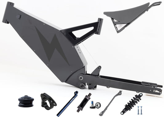 KEYU F6 DIY Ebike Frame Ebike Full Suspension Frame Rear Drive Motor Electric Bike Frame Ebike Frame Kit Enduro Ebike Frame Kit