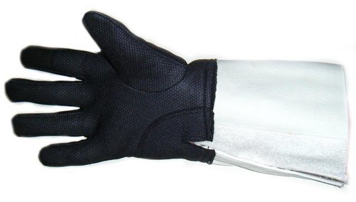 Fencing Washable Glove with Black Palm and Sabre Printed on Back of Hand (X-Large, Right)