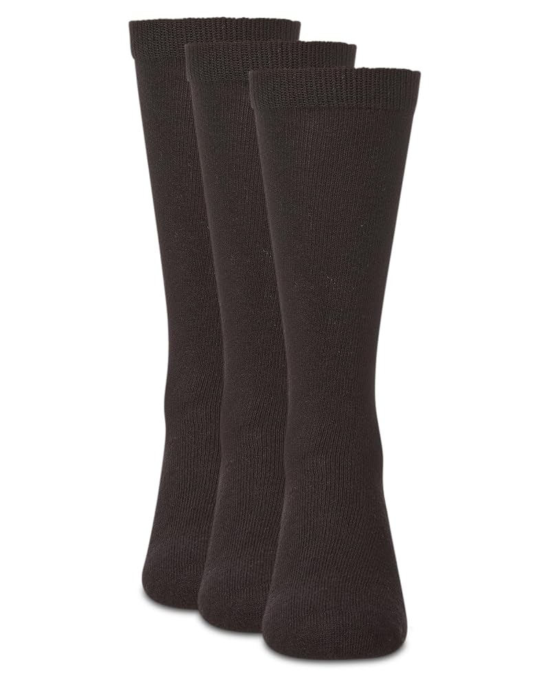 MeMoi 3 Pack Boys Crew Socks - Black Variation: 8-9