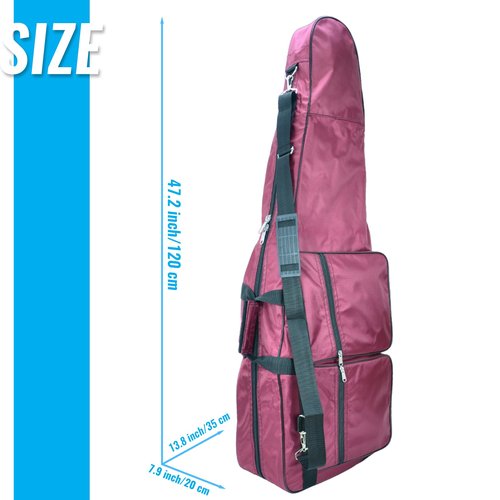 FEFOSAEP Fencing Bag - Junior Fencing Equipment Bag - Portable Fencing Sword Bag with Handle and Shoulder Strap (Burgundy)