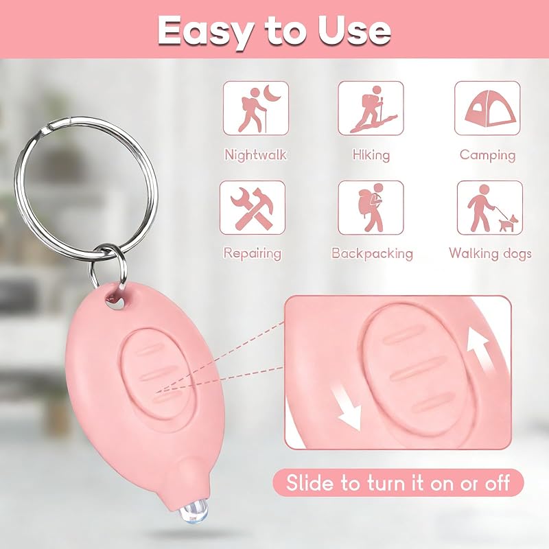 Multicolor 14 Pcs LED Keychain Flashlights - Ultra Bright Tiny Portable Lights with 1" Key Ring (Variation: Multicolor+14 PCS)