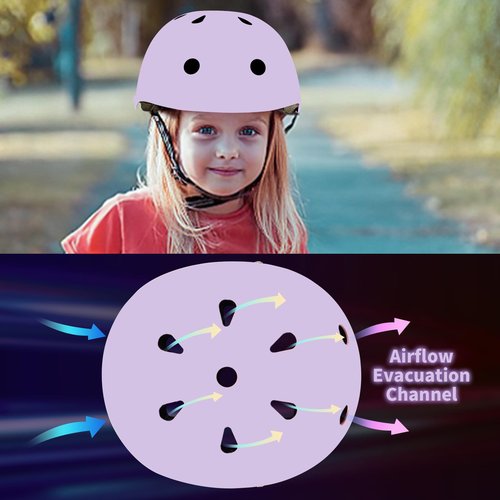 Adjustable Kids Toddler Helmet with Knee Pads,Elbow Pads & Wrist Guards,Bike Helmet for Ages 3-5,5-8,8-14,Boys & Girls Helmets and Pads Set for Skateboard,Skating,Biking,Cycling
