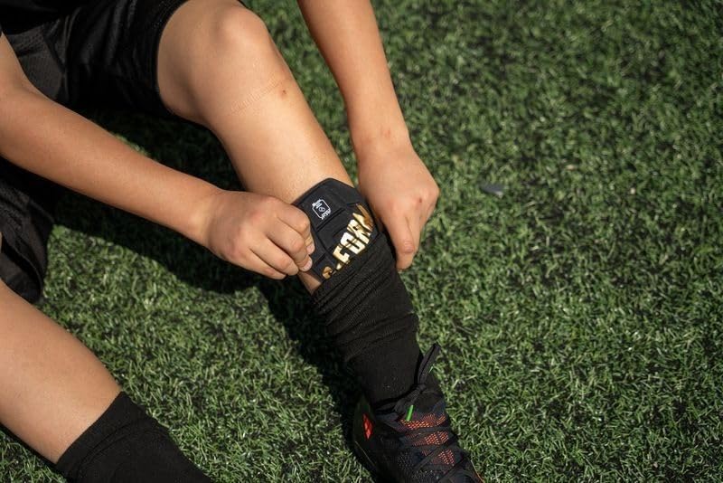 G-Form Pro-S Blade Soccer Shin Guards Adult X-Large Black Gold - Impact Protection