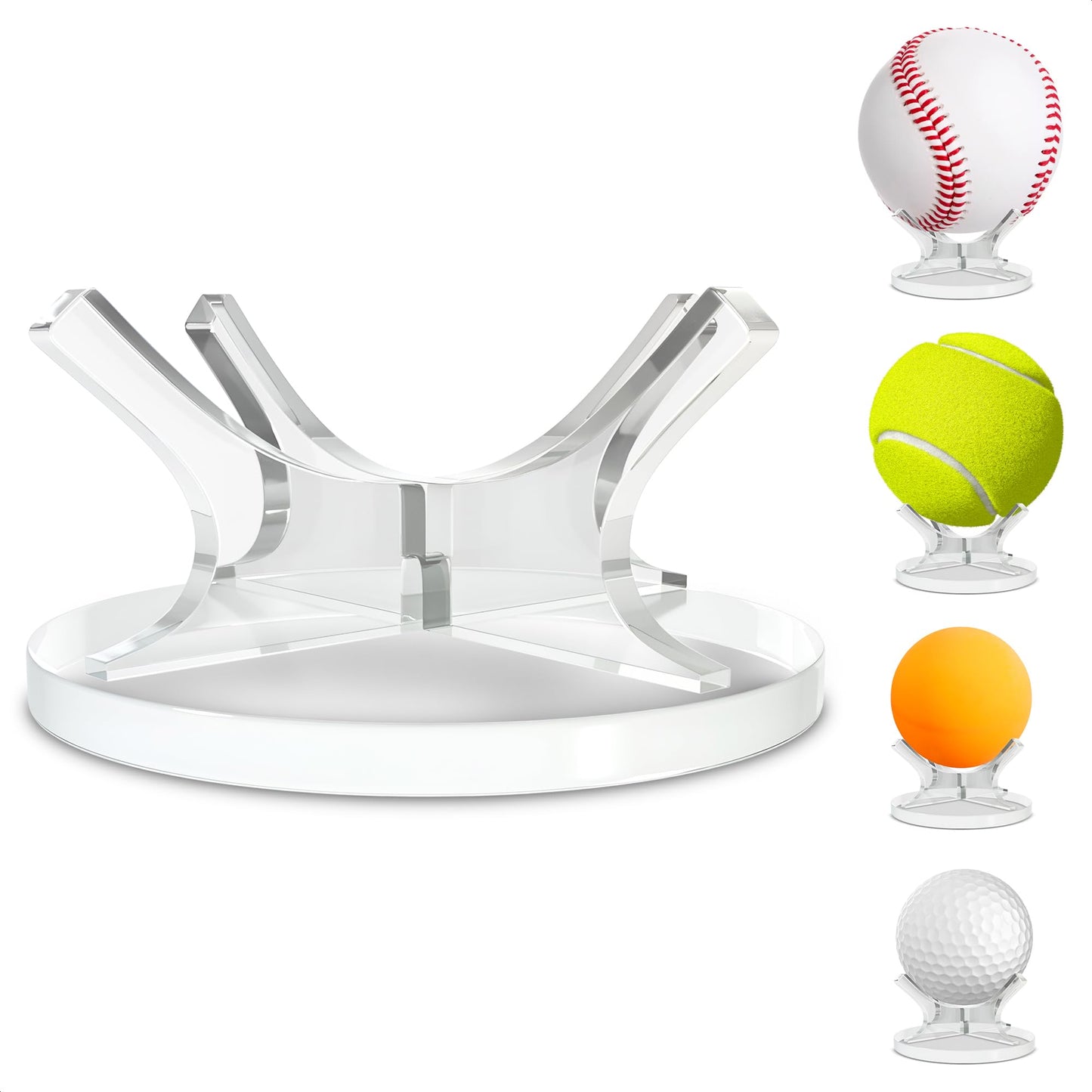 LIBERHAUS Baseball Holder Stand, 1.96 in Clear Acrylic Small Ball Display