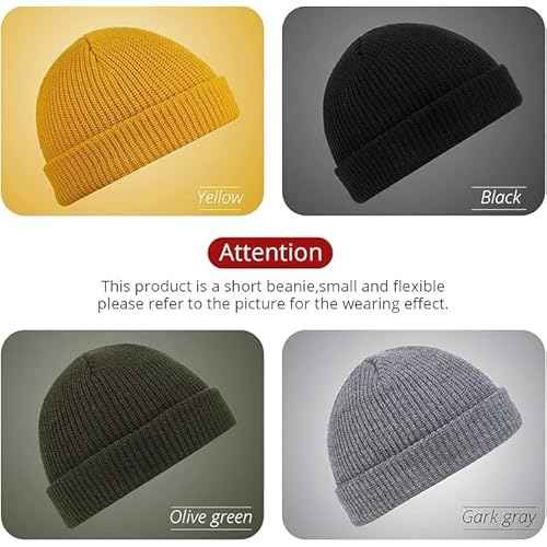 SATINIOR Trawler Beanie Watch Hat Roll-up Edge Skullcap Fisherman Beanie for Women Men