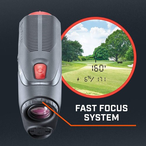 Bushnell Golf Tour V5 Shift Laser Rangefinder Patriot Pack | Slope Compensation, PinSeeker, Magnetic Mount, 6X Magnification, 1300 Yard Range, 3D Flyovers in App, Signature Series Golf Towel Bundle