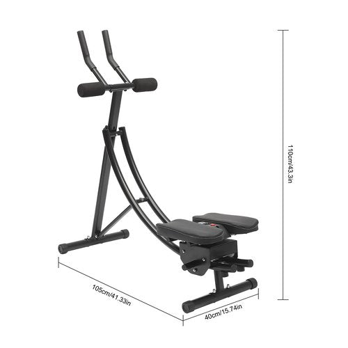 Erhdexzhg Ab Machine,Foldable Core & Abdominal Exercise Machine,Adjustable Ab Trainer Machine with Smart Screen,Abdominal Fitness Equipment for Home Gyms,0-180°Cushion Rotation Angle