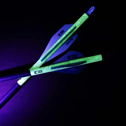 Bohning Glow in The Dark Topographical Arrow Wraps 13 Pack, 5.5", Large